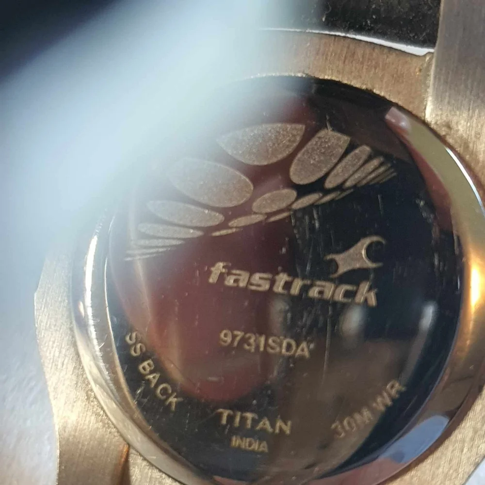🦋10/$20🦋 Fastrack #9731sda Silver/Black Leather Women's Watch